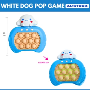 White Dog Pop Push it Game Controller Sensory Fidget Toy Electronic Whack Mole - Bild 1 von 2