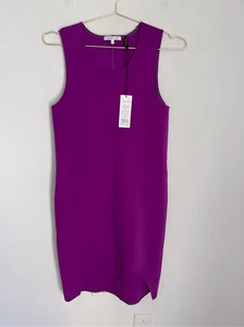 HELMUT LANG Asymmetric Tank Dress In Ultraviolet Size Medium NWT - Picture 1 of 11