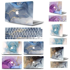 2in1 Marble Hard Case Cover Keyboard Skin for MacBook Air Pro 11 13 14 15 16 in - Picture 1 of 18