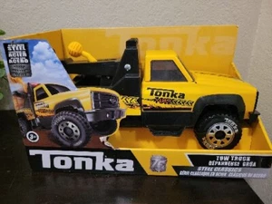 Tonka Steel Classics Tow Truck Toy Hook and Haul Large Construction Kids Ages 3+ - Picture 1 of 5