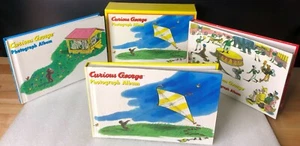 Curious George Photograph Album Baby Kids memories 3 Books & Cover - Never Used - Picture 1 of 7