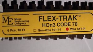 HOn3 Micro-Engineering #12-114 HOn3 SCALE Code 70 Flex Track WEATHERED