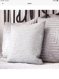 Sparkles Home PIllow Montaigne Pearls Rhinestones Bling NWT 16 x16” Free Ship! - Picture 1 of 6