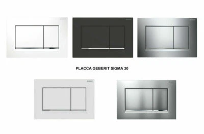 PLACCA PER CASSETTE GEBERIT WC SIGMA 30 VARI COLORI DOPPIO TASTO QUADRATA - Immagine 1 di 4