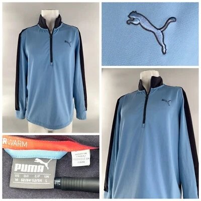 Pullover Puma Golf Cell cálido 1/4 cremallera para hombre M azul poliéster elastano YGI J4-44 Foto 1 de 4