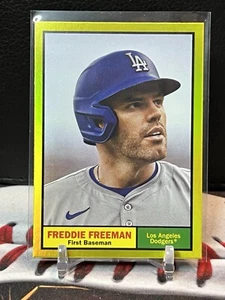 2024 Topps Archives - 1961 Topps Yellow Foilboard #34 Freddie Freeman - Picture 1 of 2
