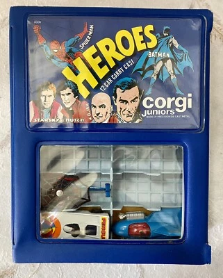 Vintage Corgi Juniors Super Heroes Case Lot Batman Superman Spiderman 1970’s - Image 1 of 4