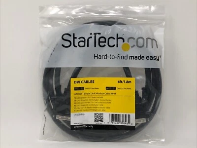 Startech DVI-I Single Link Monitor Cable 6ft/1.8m - Image 1 of 4