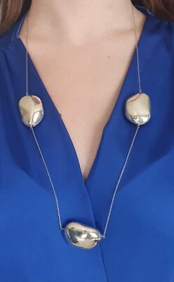 collana BREIL Collezione "Soffio" con 3 pepite (+ 2 Pepite e 1 fermaglio) - Immagine 1 di 4