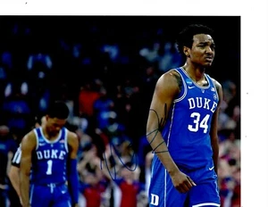 DUKE BLUE DEVILS WENDELL CARTER JR. SIGNED BLUE JERSEY 8X10 - Picture 1 of 1