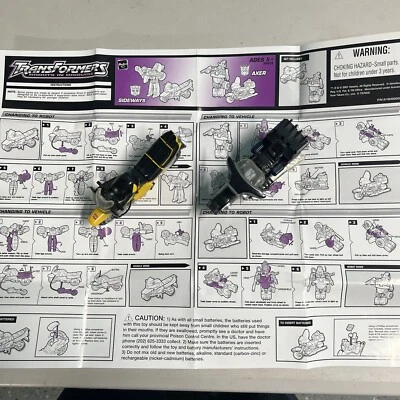 2001 Transformers Robots In Disguise SIDEWAYS vs AXER Motorcycles Hasbro RID - Image 1 of 4