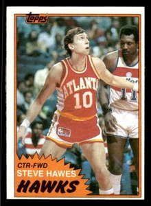 1981-82 Topps Steve Hawes #E82 Atlanta Hawks BASKETBALL - Picture 1 of 2