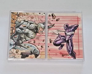 Marvel Greatest Battles Pair of Sketch cards Rittenhouse Spider-Man & Rhino - Bild 1 von 2