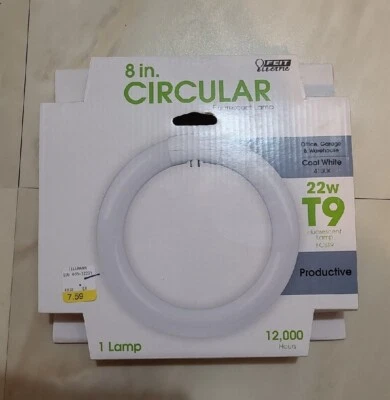 FEIT 8" Circular Fluorescent Lamp Cool White 22W (FC8T9) 12,000 hours - Image 1 of 4