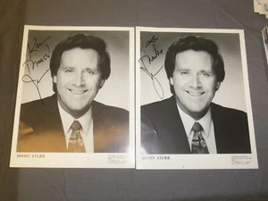 FOTOS AUTOGRAFIADAS DE JIMMY STURR 8 X 10 - LOTE DE 2 - J 4037 - Imagen 1 de 3