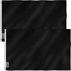 Anley Pack of 2 Fly Breeze 3x5 Foot Solid Black Flag - Plain Black Flags