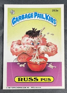 1987 Topps Garbage Pail Kids Series 7 RUSS PUS 253a GPK Trading Card Sticker - Picture 1 of 2
