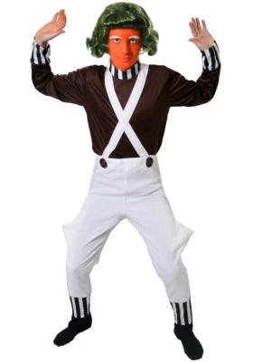 MENS CHOCOLATE FACTORY WORKER WORLD BOOK DAY FILM CHARACTER ADULT FANCY DRESS - Image 1 of 4