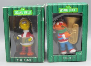 Lot of 2 Sesame Street Gibson 1998 Ornaments Big Bird & Ernie In Original Boxes - Picture 1 of 8