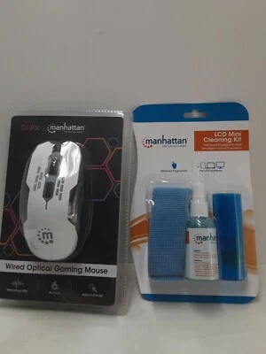 Wired Optical Windows/Mac GloFX LED Gaming Mouse Adj dpi /6 Button+LCD Clean Kit - Image 1 of 4