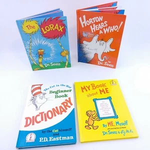 Lot 0f 4 Dr. Seuss Books Large 11" x 8-1/2" LORAX, DICTIONARY, HORTON, ABOUT ME - Bild 1 von 4