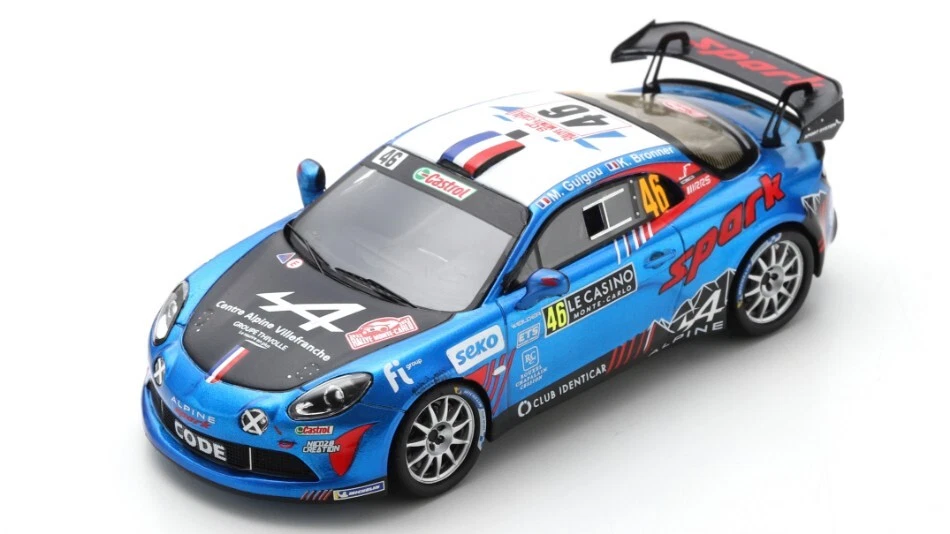 1 43 SPARK Renault Alpine A110 #46 Rally Montecarlo 2022 Goigou Bronner S6698