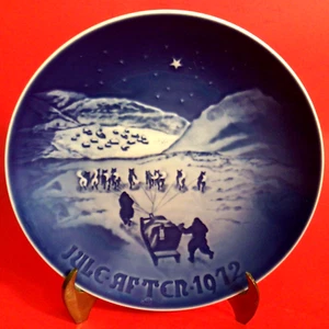 Copenhagen Bing & Grondahl Christmas Plate 1972 Christmas in Greenland 7" - Picture 1 of 5