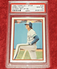 ROBIN YOUNT 1990 TOPPS ALL-STAR GLOSSY SET OF 60 #15 BREWERS HOF 10 🔥A BEAUTY 