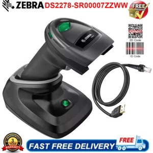 Escáner de código de barras portátil inalámbrico Zebra DS2278-SR00007ZZWW y base con cable USB - Imagen 1 de 12