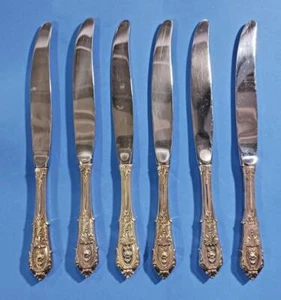 Wallace Rose Point Sterlingsilber 9" Messer 6 Stück - Bild 1 von 5