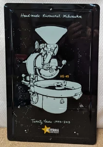 Letrero de metal estaño en relieve Alterra Coffee Roasters Milwaukee 17,5 x 11,5" - Imagen 1 de 2