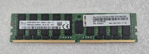 SK Hynix 64GB 4DRx4 PC4-2666V HMAA8GL7AMR4N-VK Pamięć serwera RAM LENOVO 01DE975 - Zdjęcie 1 z 4
