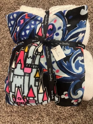 Disney Vera Bradley Whimsical Paisley Blanket Fleece Throw New with Tags - Image 1 of 4
