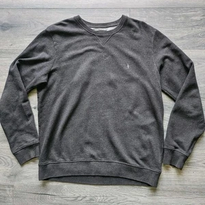 Allsaints Men's Sweatshirt Size Medium Grey Long Sleeve Great Condition - Picture 1 of 7