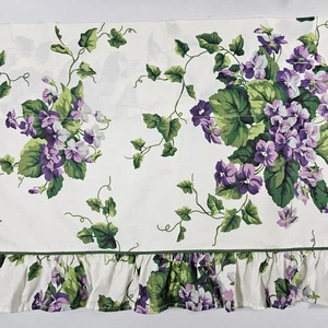 Waverly Garden Room Valance Ruffle Trim Cottagecore Country Floral Sweet Violets - Picture 1 of 14