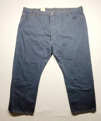 Levis Jeans Mens 56x32 Blue Denim 501 Original Fit Button Fly Straight Leg Pants - Image 1 of 4