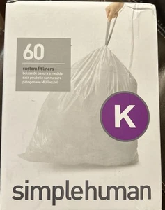 Custom Fit Trash Bags Compatible with simplehuman Code K, 60 Count - Picture 1 of 3