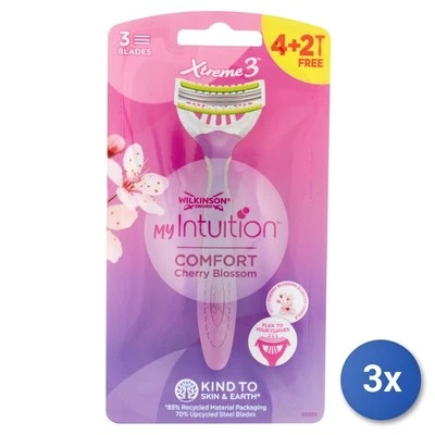 3X Wilkinson Radi Y Getta Lady Xtreme3 Cherry 4+2 Piezas - Imagen 1 de 3