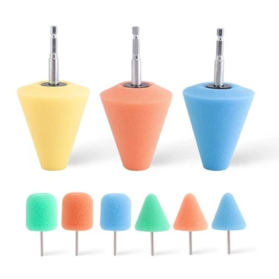 Polishing Cone 9 PCS Sponge Buffing for Automotive Car Wheel Hub Care, Metal ... - Image 1 of 4