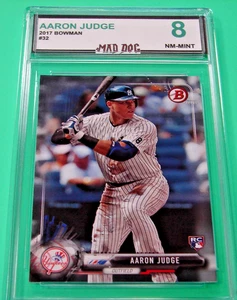 AARON JUDGE Rookie****2017 BOWMAN---MINT 8----#32---YANKEES**MAD DOG - Picture 1 of 1