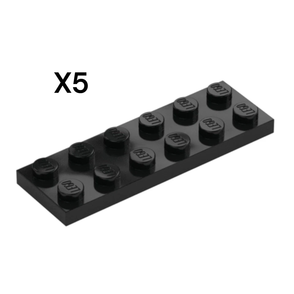 5x LEGO - 3795 - PLATE 2X6 - Black - Bild 1 von 1