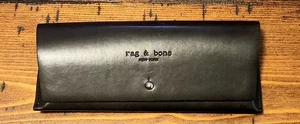 Rag & Bone Eyeglasses/Sunglasses Case Leather Black - Picture 1 of 4