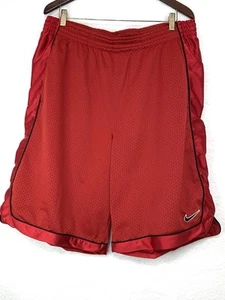Vintage Nike Men's Athletic Mesh Lining Basketball Shorts Red Black Size XXL - Picture 1 of 13