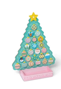 Melissa & Doug Countdown to Christmas Wooden Magnetic Advent Calendar Tree Pink - Picture 1 of 2