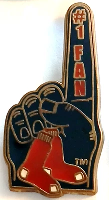 Red Sox Pins RETIRED Boston Red Sox Pin #1 FAN Finger COOL MLB Baseball Pin - Image 1 of 4