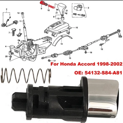 Kit de reparación de botón de cambio automático apto para Honda Accord 1998-2002 Foto 1 de 4