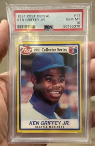 KEN GRIFFEY JR 1991 POST CEREAL PSA 10 ! *SUPER TOUGH BEAUTY ! RARER TOPPS/FLEER - Picture 1 of 2