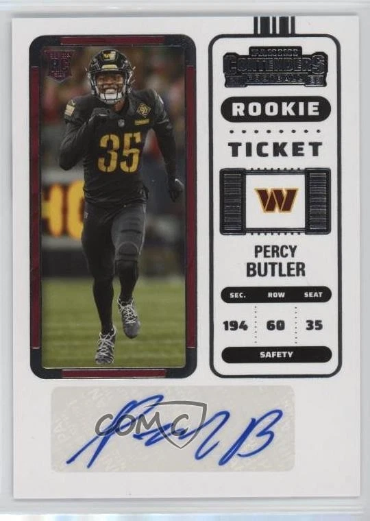 2022 Panini Contenders Rookie Ticket Percy Butler #205 Rookie Auto RC - Image 1 of 3