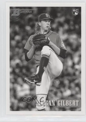 2021 Bowman Heritage Black & White Logan Gilbert #8 Rookie RC - Image 1 of 2