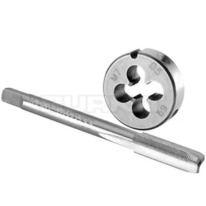 M7 X 0.5 Tap and Die Set Right Hand, M7X0.5 Machine Tap and Round Die - Imagen 1 de 6